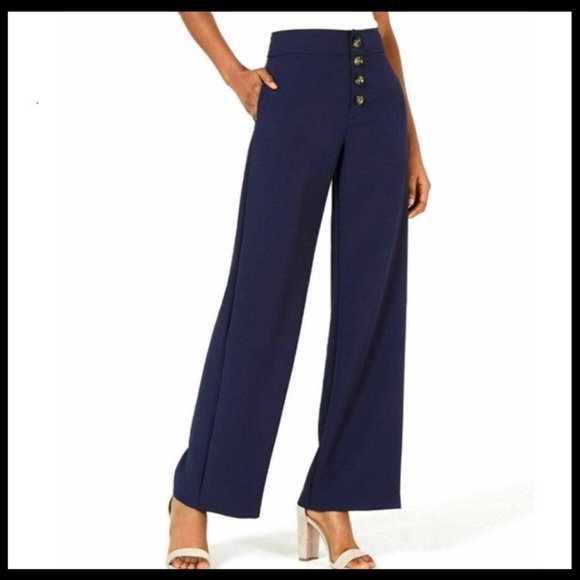 Lucy Paris Pants - NWT Lucy Paris Diane Button Wide Leg Pants